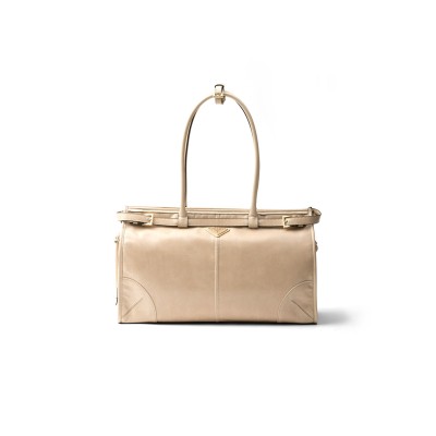 PRADA BONNIE LARGE LEATHER HANDBAG 1BA433 (38*24*12cm)